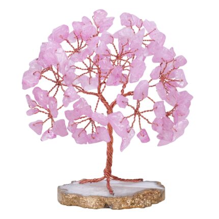 Rose Quartz Heart Chakra Slice Tree Symbol of Love and Healing